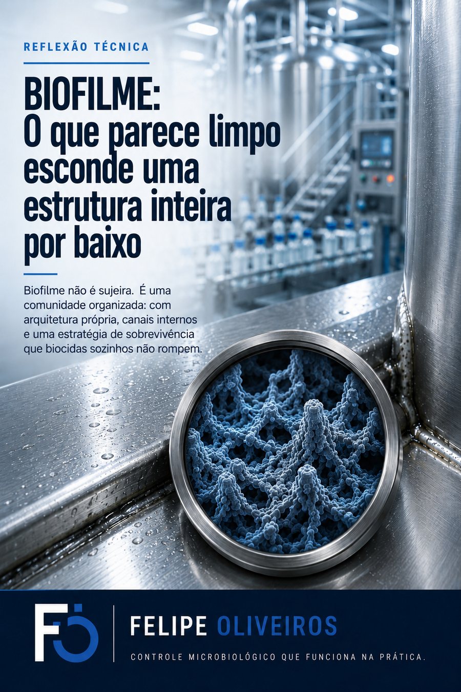 Post: Biofilme não é sujeira, é infraestrutura microbiana
